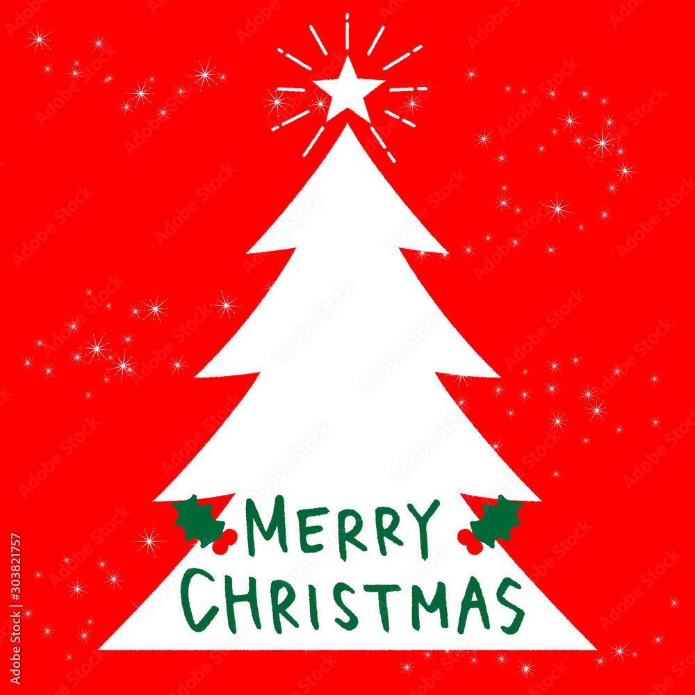 Fototapeta premium Christmas tree design background illustration