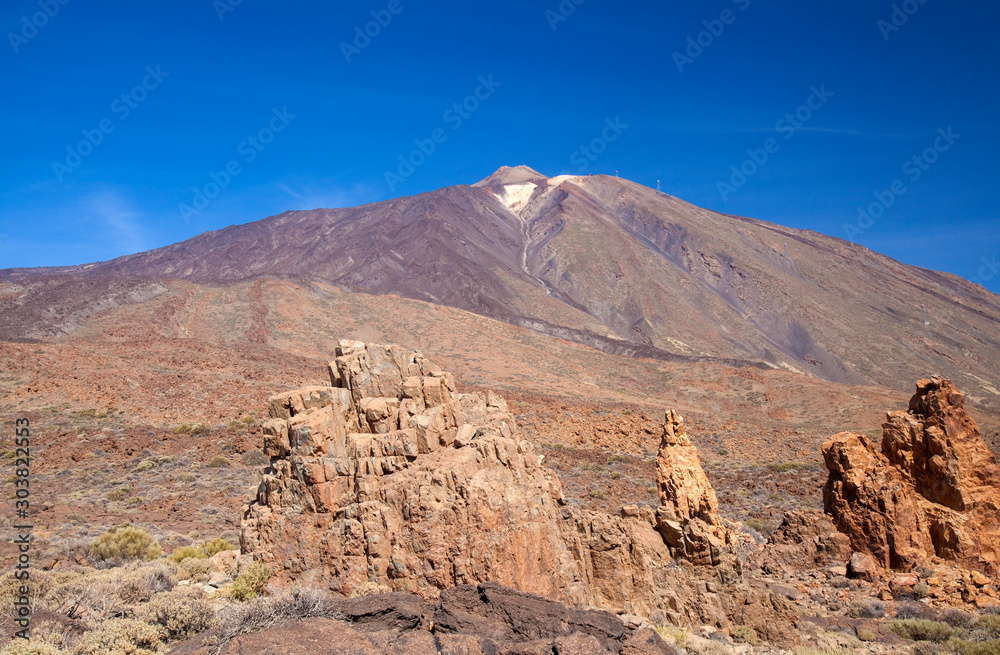 Tenerife, landscapes around former summit of the island Roques Garcia