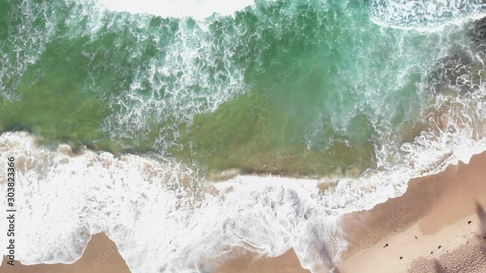Beautiful green ocean wave, calm and peaceful.