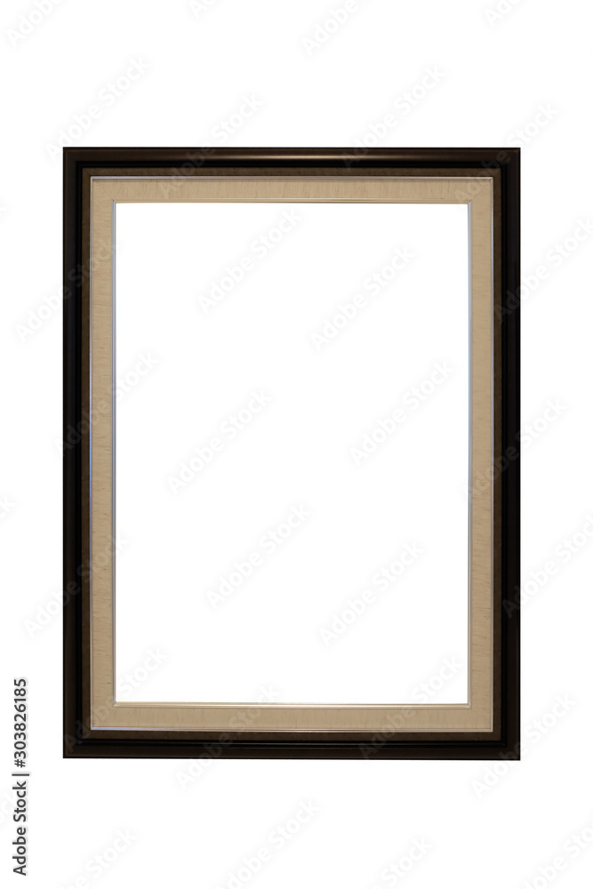 wooden photo frame isolated on white wooden photo frame isolated on white