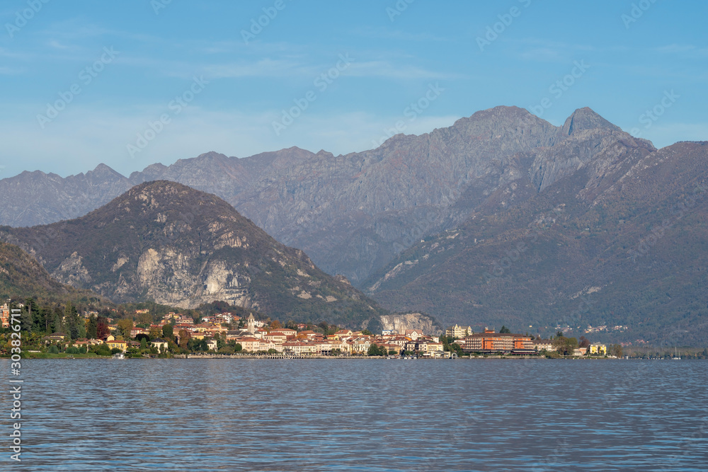 The view of Baveno on Lake Maggiore, Italy