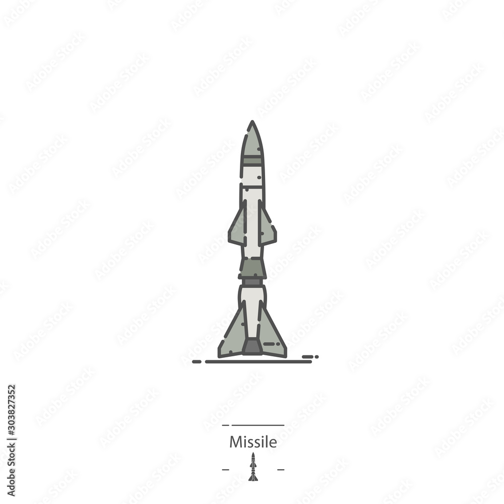 Missile - Line color icon