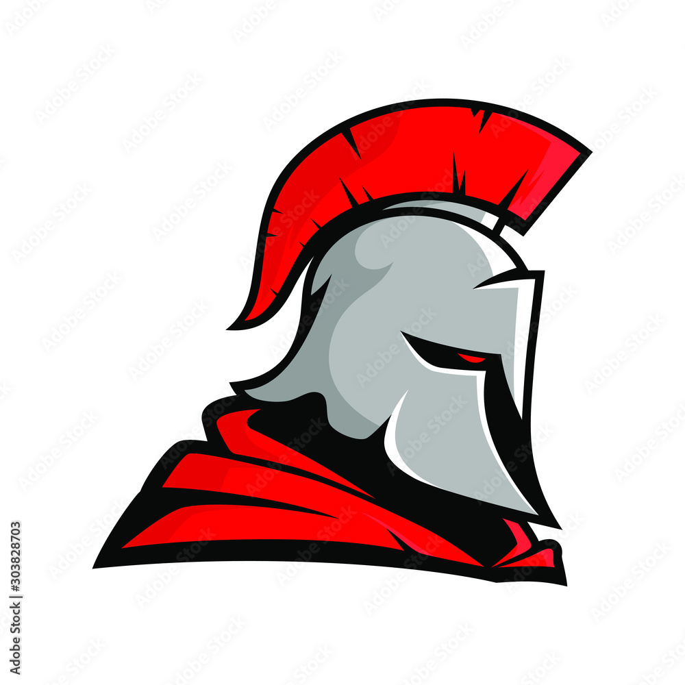 knight warrior logo mascot template vector illustration Stock Vector ...