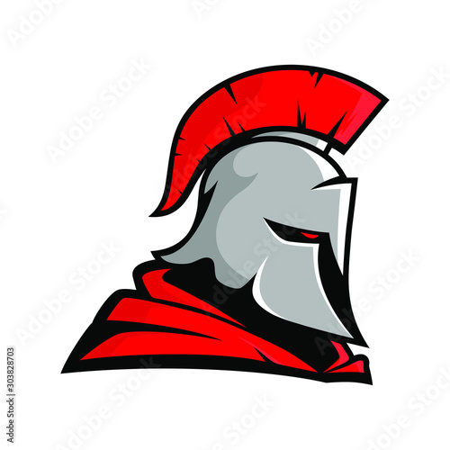 knight warrior logo mascot template vector illustration