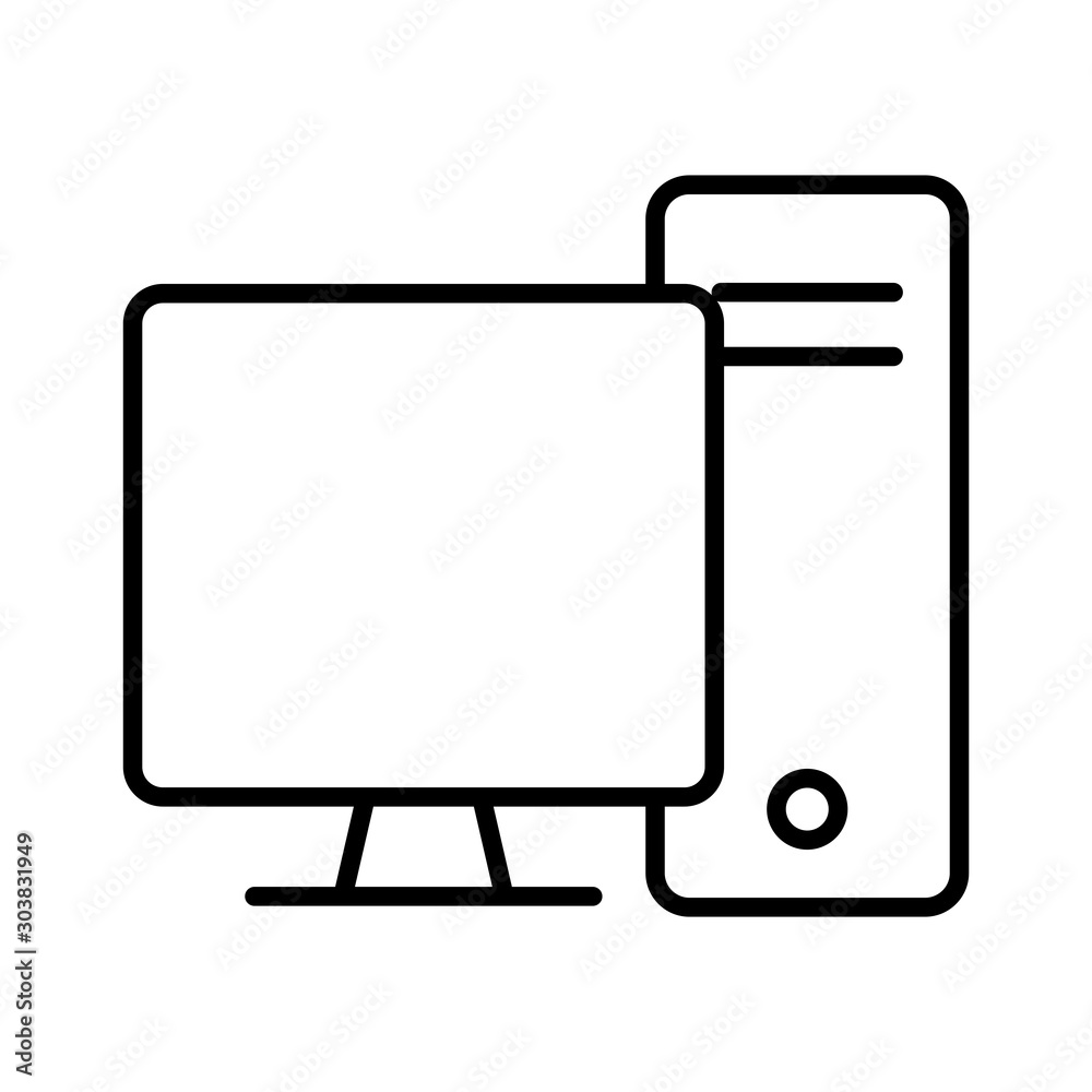 Computer icon vector design template on white background Computer icon vector design template on white background