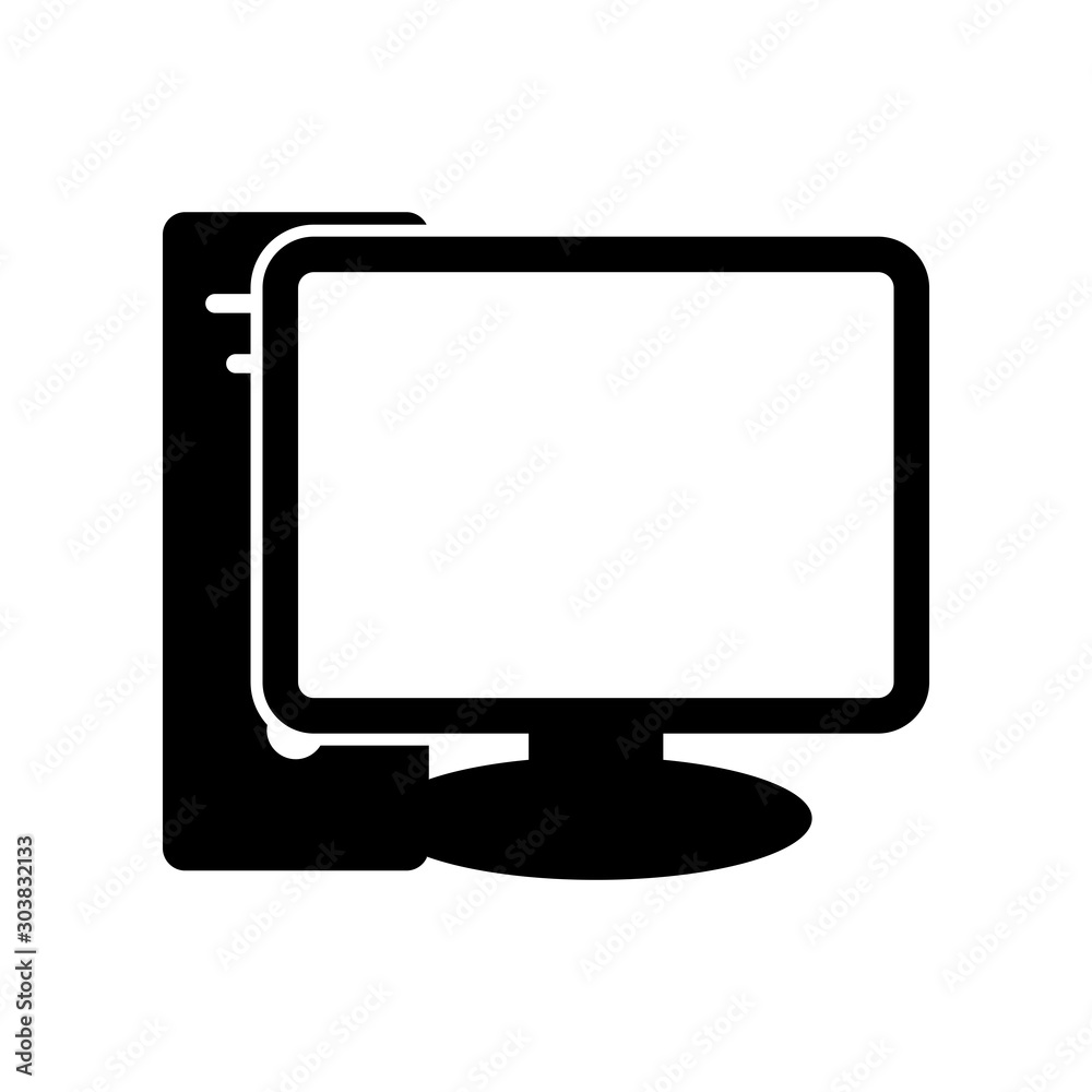Computer icon vector design template on white background Computer icon vector design template on white background