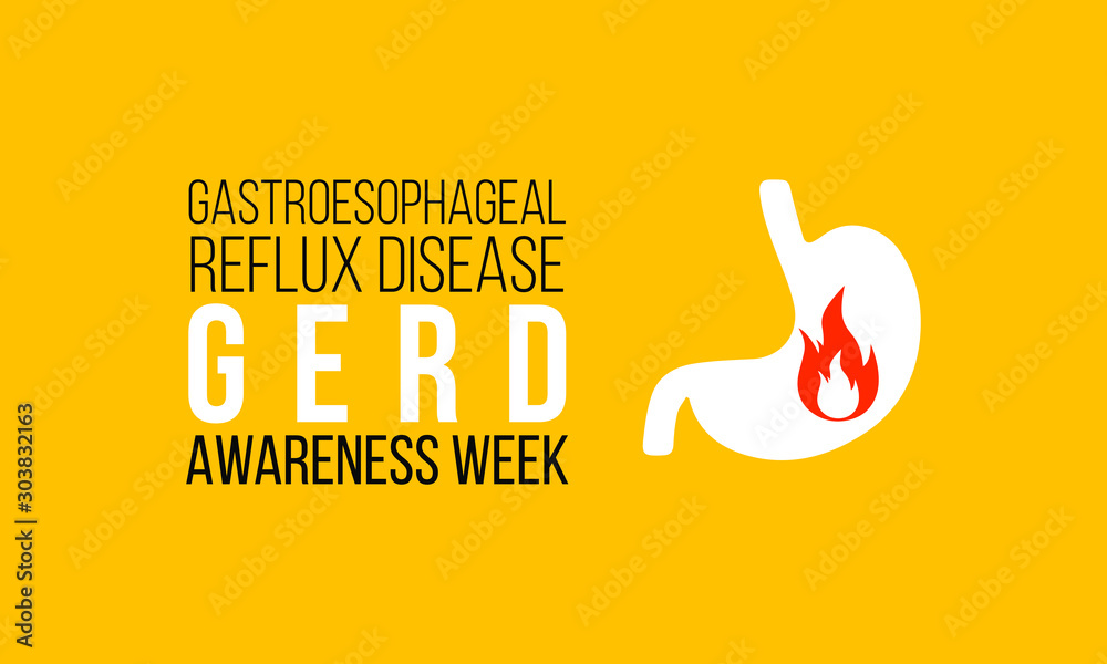 Φωτογραφία Vector illustration on the theme of Gastroesophaegal Reflux Disease or GERD awareness week in November