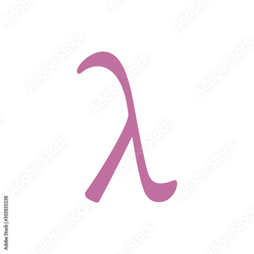 LGBT symbol. Lambda. Abstract concept, icon. Vector illustration on white background.