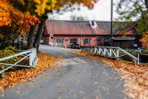 Ruotsinpyhtaa, Finland - 8 October 2019: Autumnal view of old village Ruotsinpyhtaa, Finland. photo