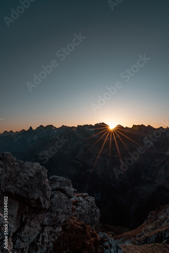 Sonnenaufgang über den Allgäuer Bergen - Allgäuer Alpen