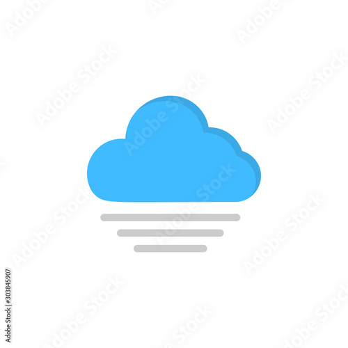 Cloud fog icon. Simple line, outline vector of two color weather icons for ui and ux, website or mobile application