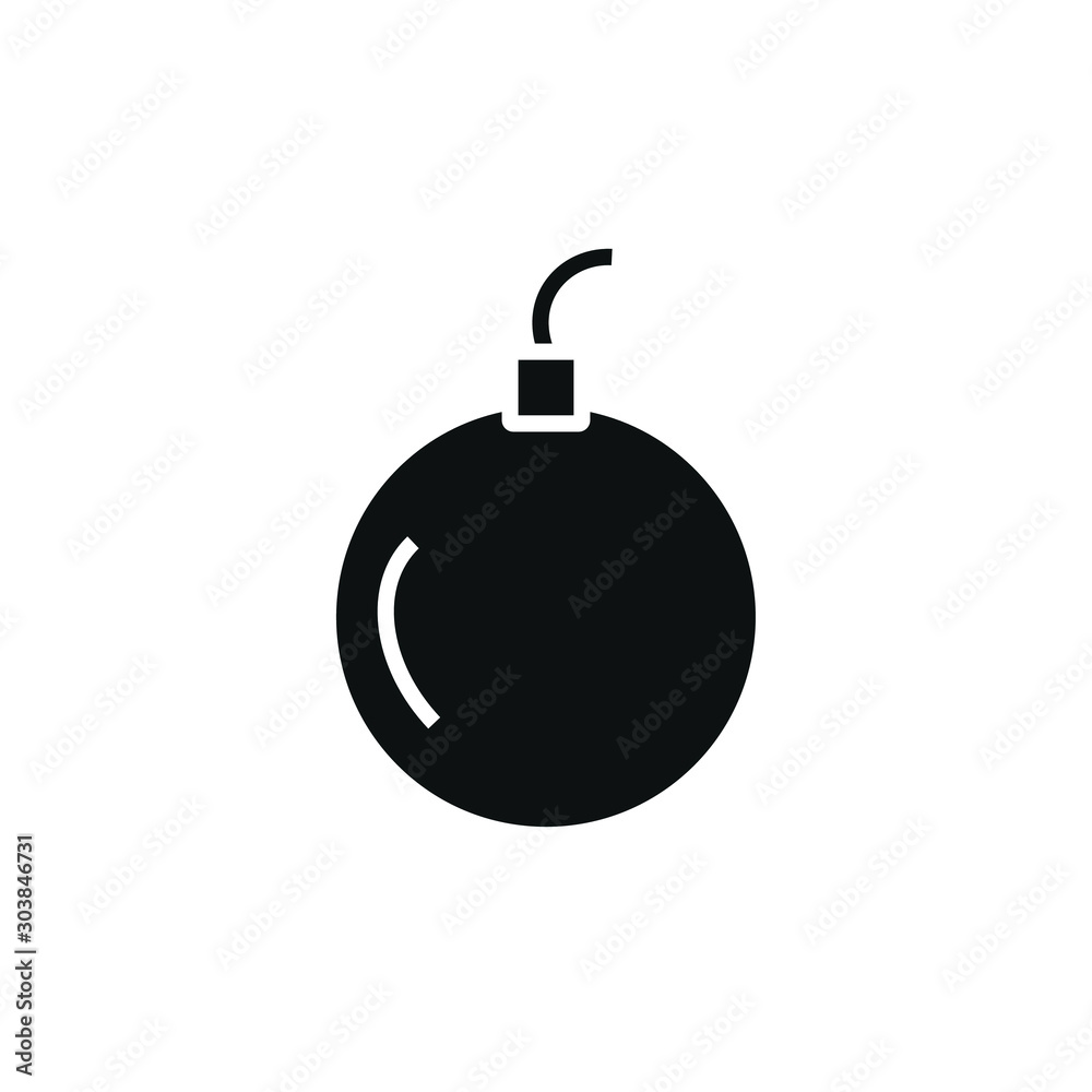 Bomb icon vector formed with simple shapes Bomb icon vector formed with simple shapes