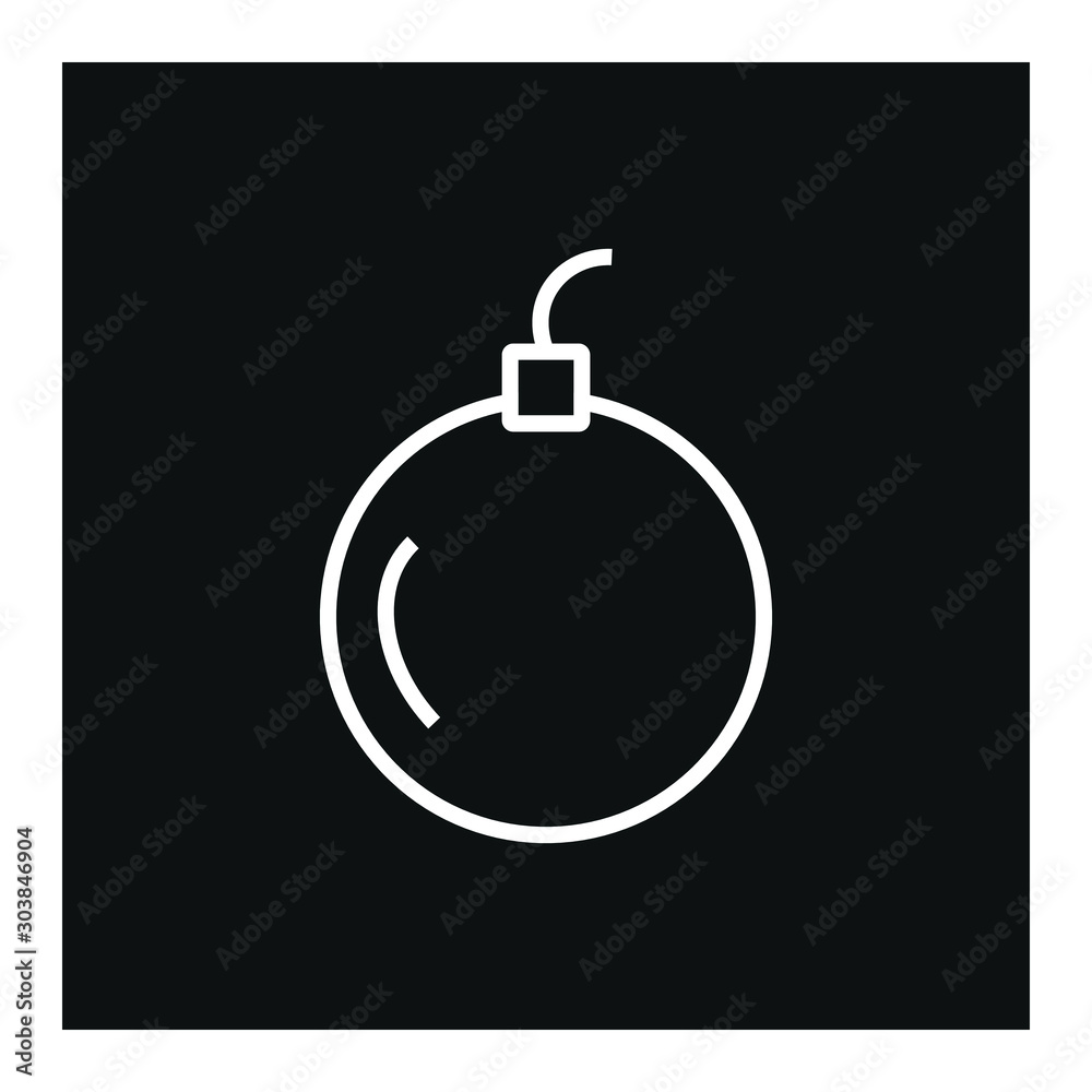 Bomb icon vector formed with simple shapes Bomb icon vector formed with simple shapes