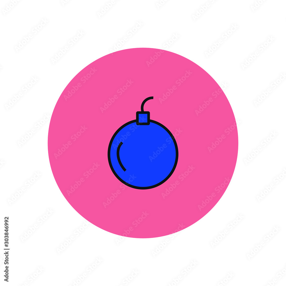 Bomb icon vector formed with simple shapes Bomb icon vector formed with simple shapes