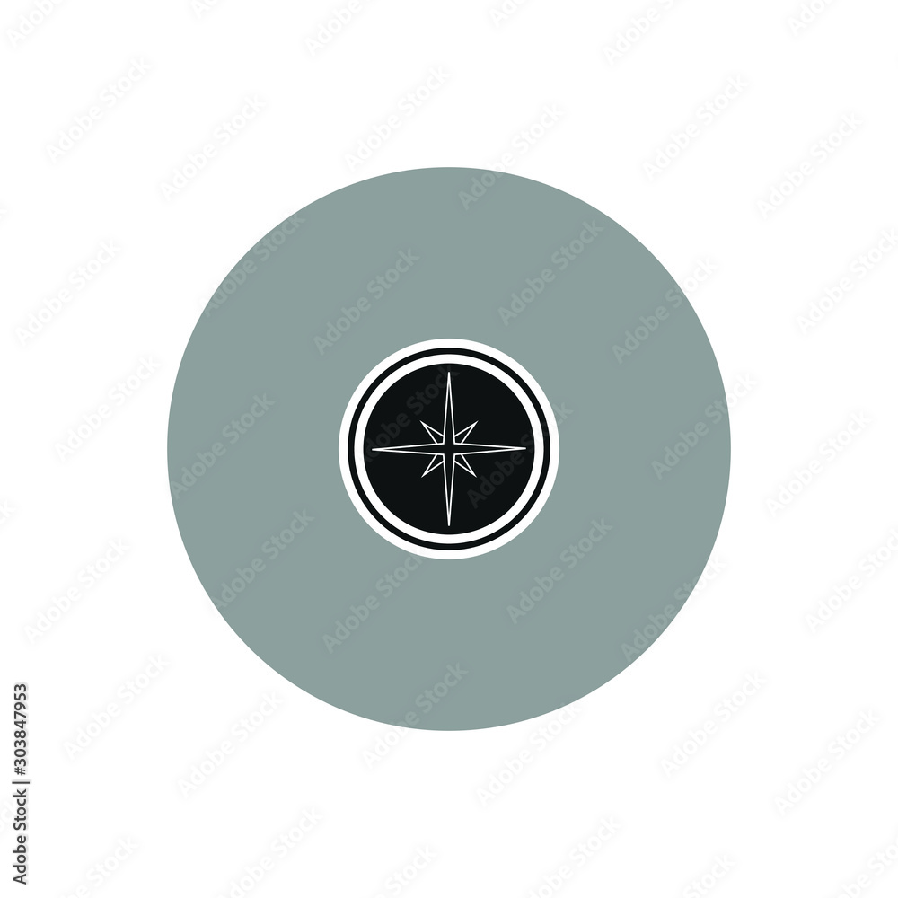 vector compass symbol icon formed with simple shapes vector compass symbol icon formed with simple shapes