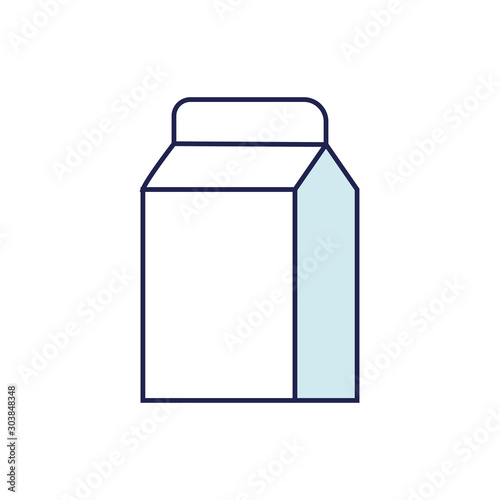 milk box packing isolated icon