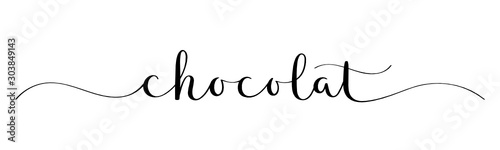 Calligraphie noir vecteur CHOCOLAT