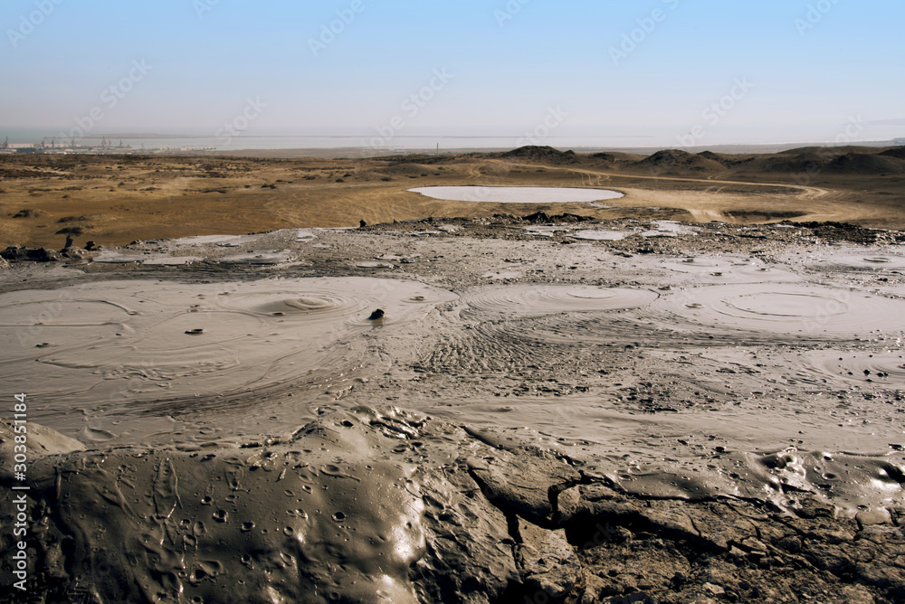 Mud volcanoes of Gobustan, Azerbaijan.