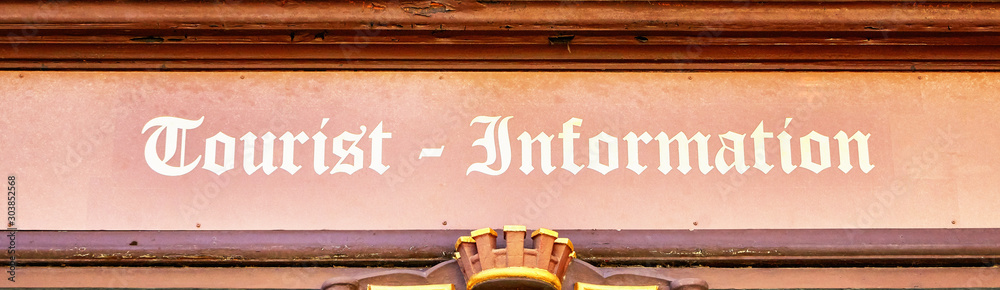 Obraz premium Tourist information as text in Old German script.