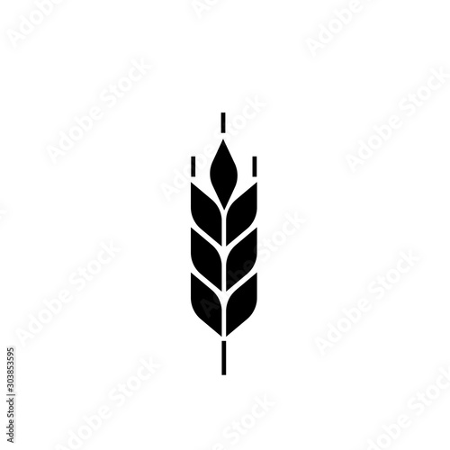 Wheat. Illustration of wheat vector icon isolated on white background 