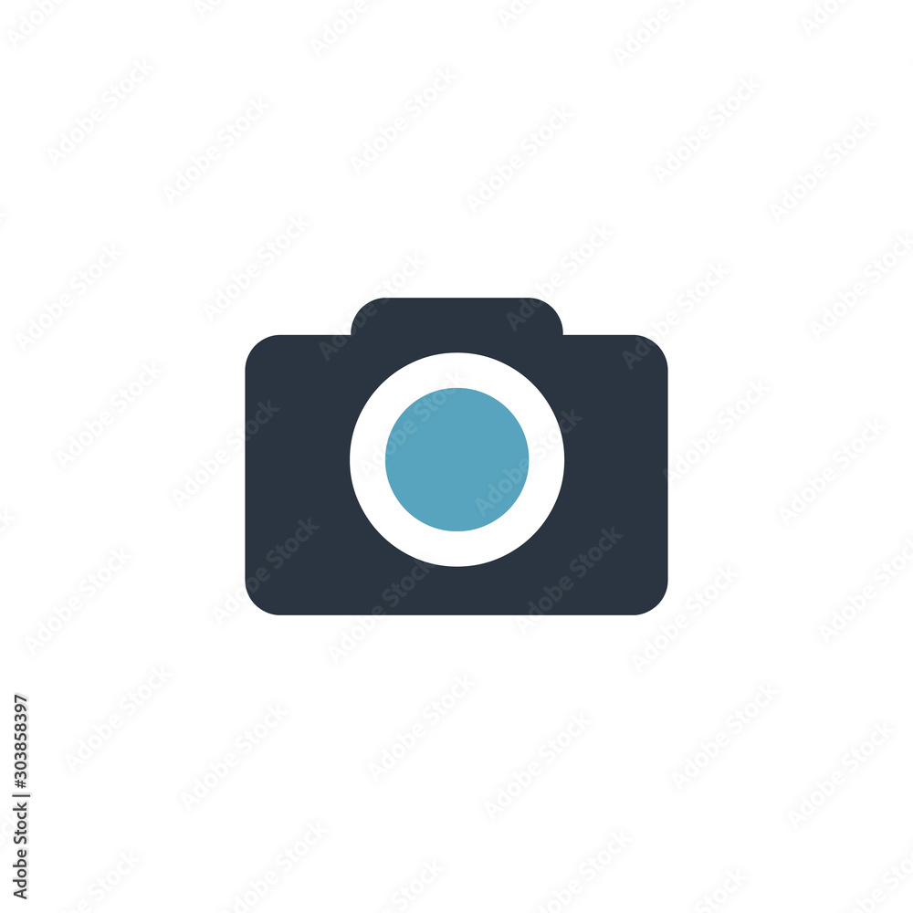 Camera Icon. Stock vector illustration isolated on white background.