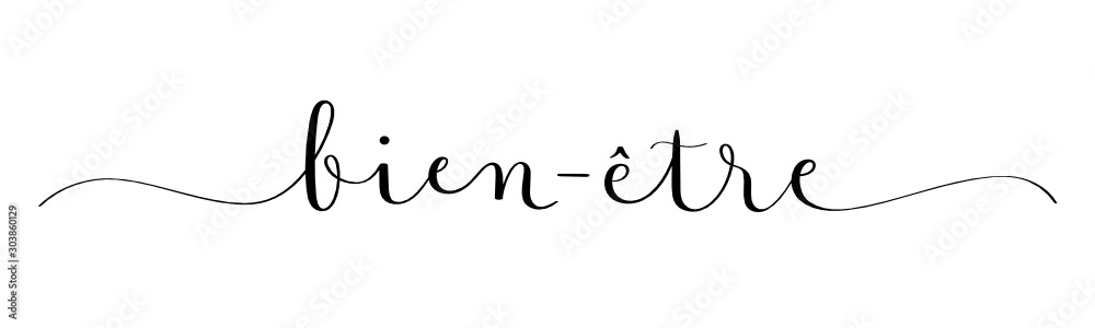 Calligraphie noir vecteur BIEN-ETRE