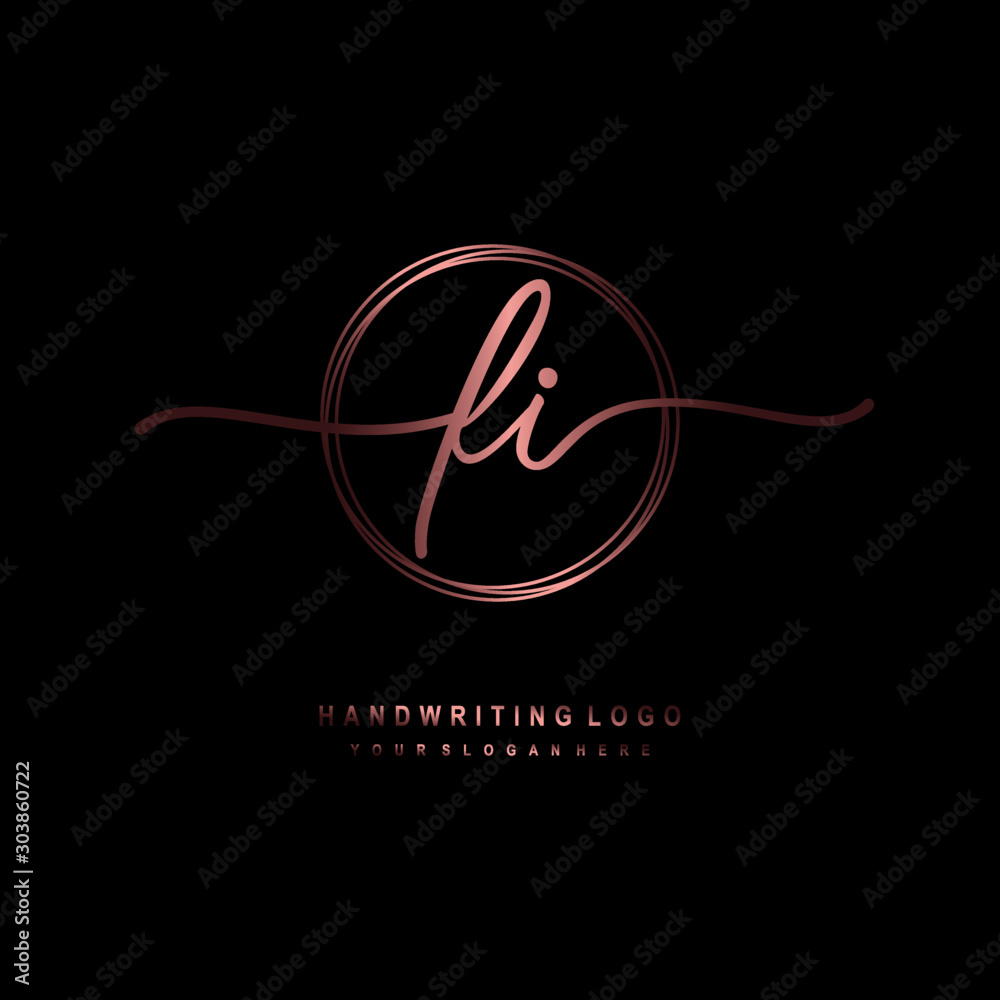FI Initial handwriting logo design with circle lines dark pink gradation color. handwritten logo for fashion, beauty, team, wedding, luxury logo FI Initial handwriting logo design with circle lines dark pink gradation color. handwritten logo for fashion, beauty, team, wedding, luxury logo