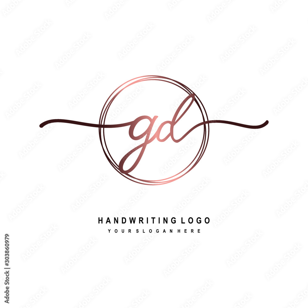 GD Initial handwriting logo design with circle lines dark pink gradation color. handwritten logo for fashion, beauty, team, wedding, luxury logo GD Initial handwriting logo design with circle lines dark pink gradation color. handwritten logo for fashion, beauty, team, wedding, luxury logo
