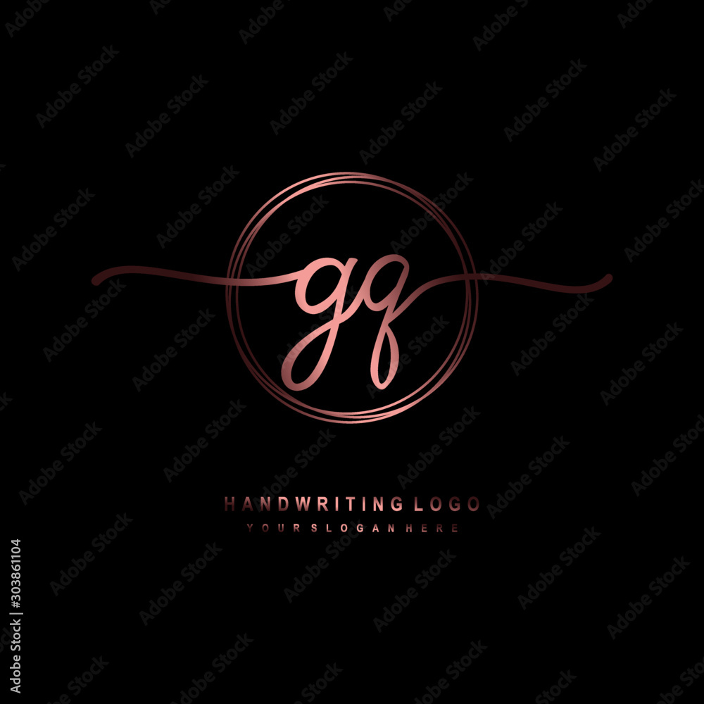 GQ Initial handwriting logo design with circle lines dark pink gradation color. handwritten logo for fashion, beauty, team, wedding, luxury logo GQ Initial handwriting logo design with circle lines dark pink gradation color. handwritten logo for fashion, beauty, team, wedding, luxury logo