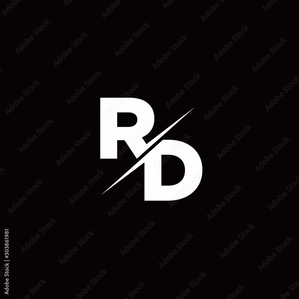 RD Logo Letter Monogram Slash with Modern logo designs template RD Logo Letter Monogram Slash with Modern logo designs template