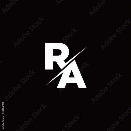 RA Logo Letter Monogram Slash with Modern logo designs template