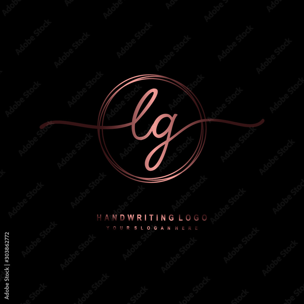 LG Initial handwriting logo design with circle lines dark pink gradation color. handwritten logo for fashion, beauty, team, wedding, luxury logo LG Initial handwriting logo design with circle lines dark pink gradation color. handwritten logo for fashion, beauty, team, wedding, luxury logo
