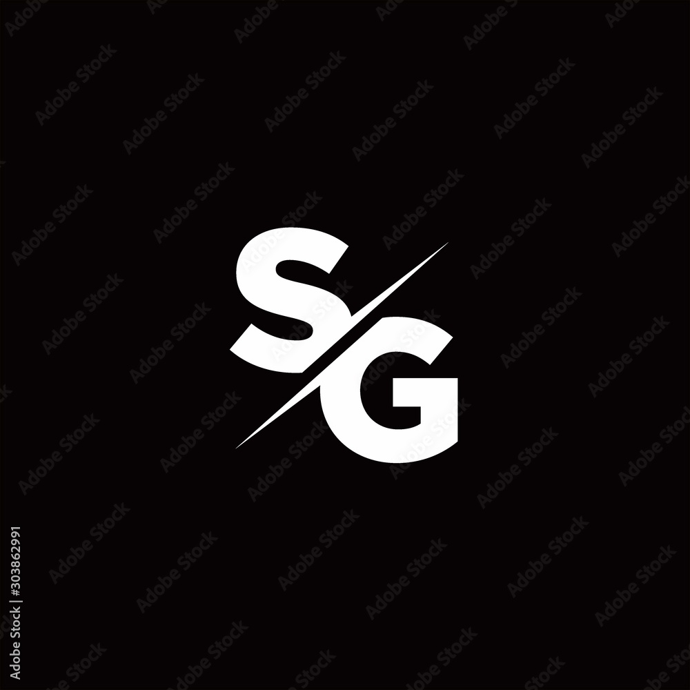 SG Logo Letter Monogram Slash with Modern logo designs template SG Logo Letter Monogram Slash with Modern logo designs template