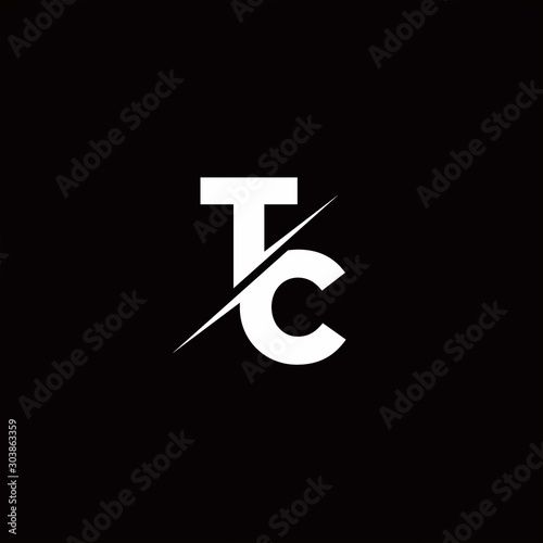 TC Logo Letter Monogram Slash with Modern logo designs template