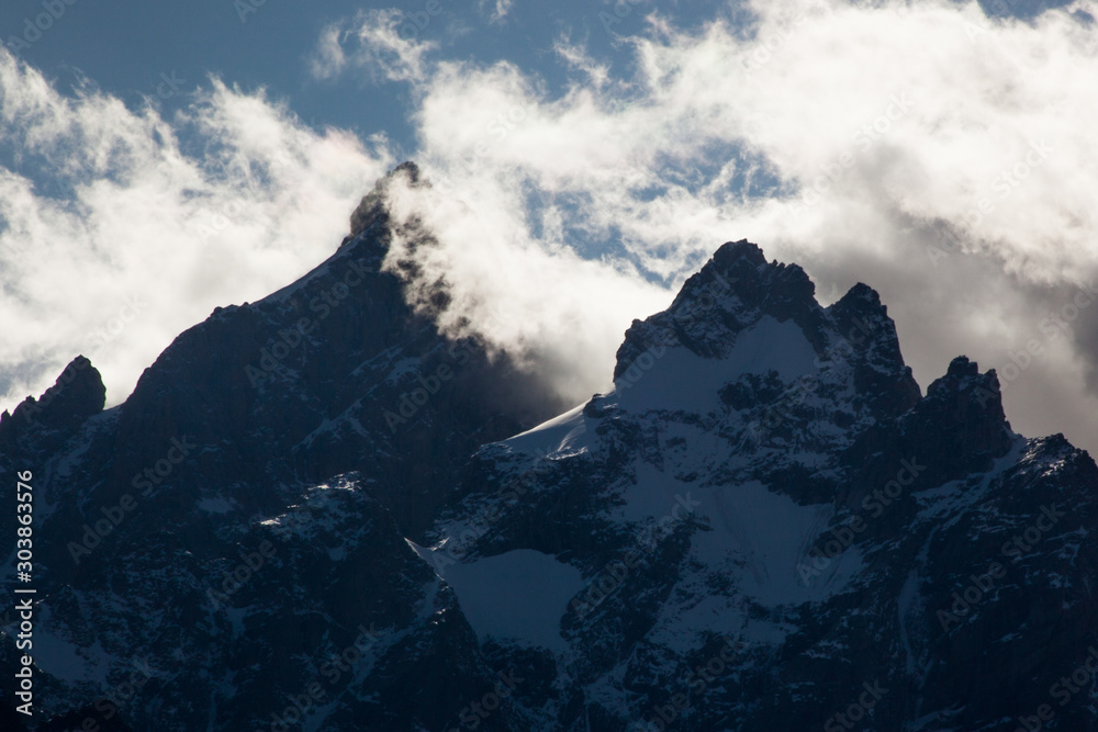 Teton Mountain with sky