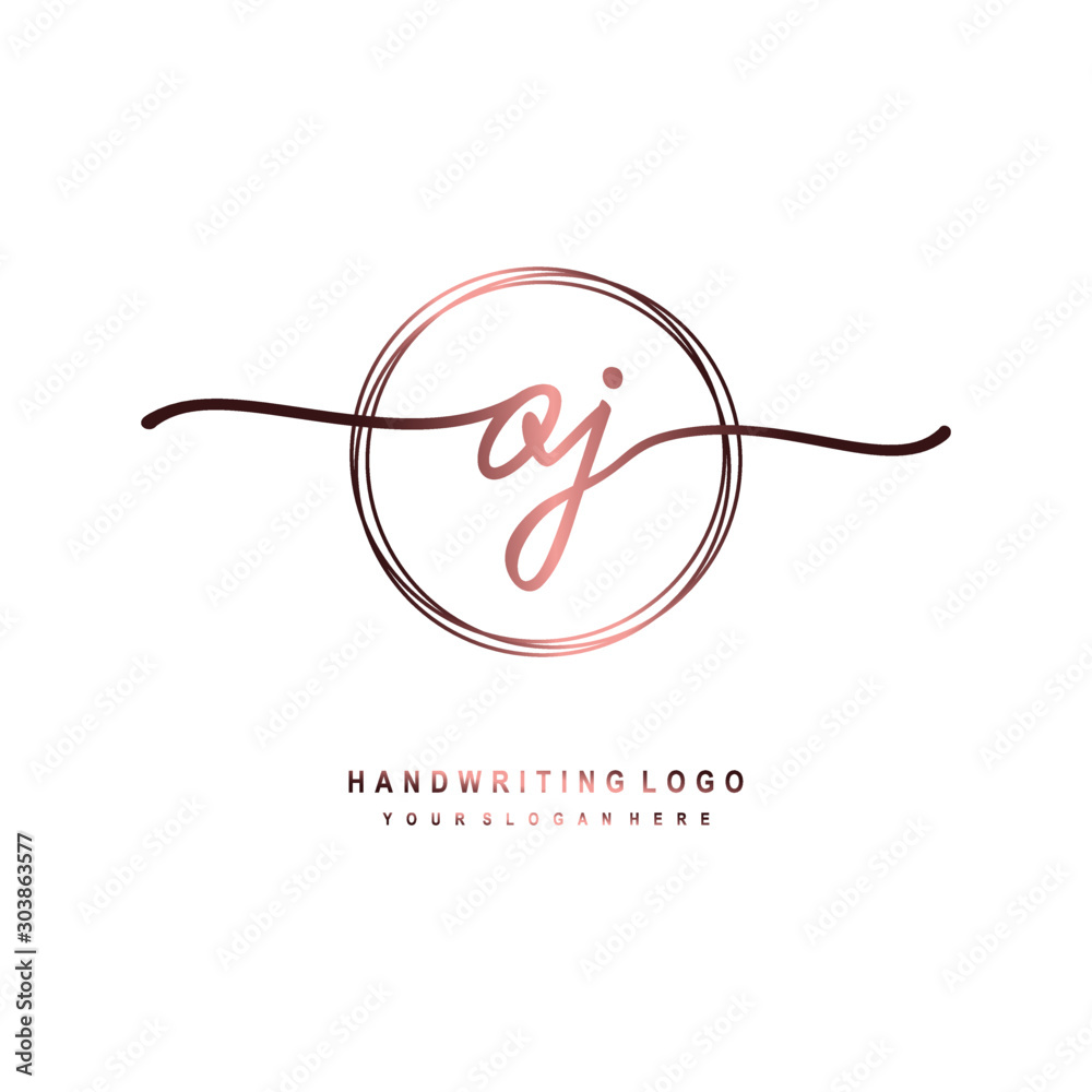 OJ Initial handwriting logo design with circle lines dark pink gradation color. handwritten logo for fashion, beauty, team, wedding, luxury logo OJ Initial handwriting logo design with circle lines dark pink gradation color. handwritten logo for fashion, beauty, team, wedding, luxury logo