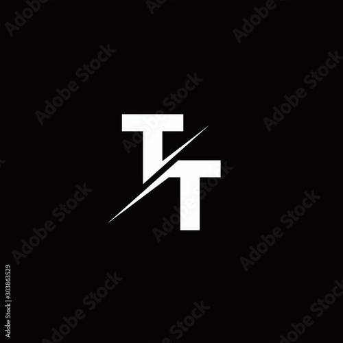 TT Logo Letter Monogram Slash with Modern logo designs template
