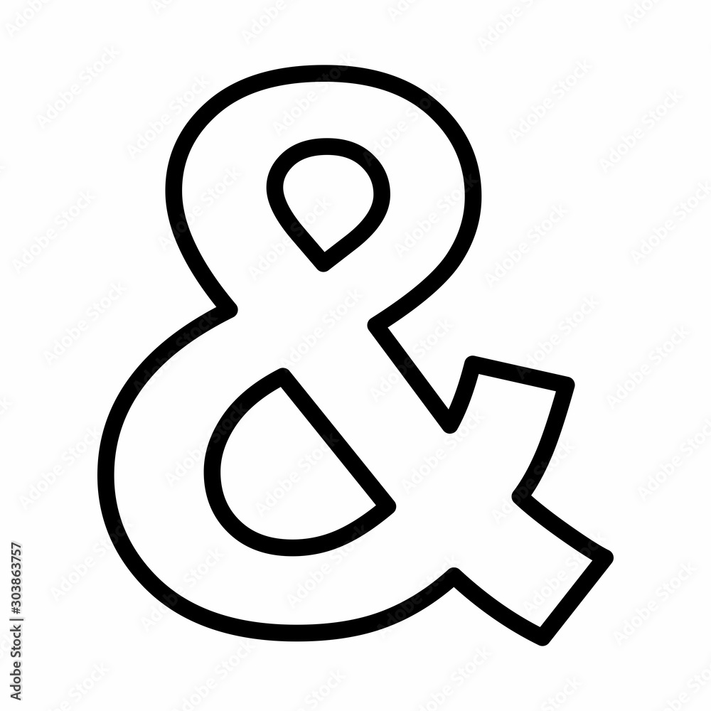Fotografie Ampersand icon illustration