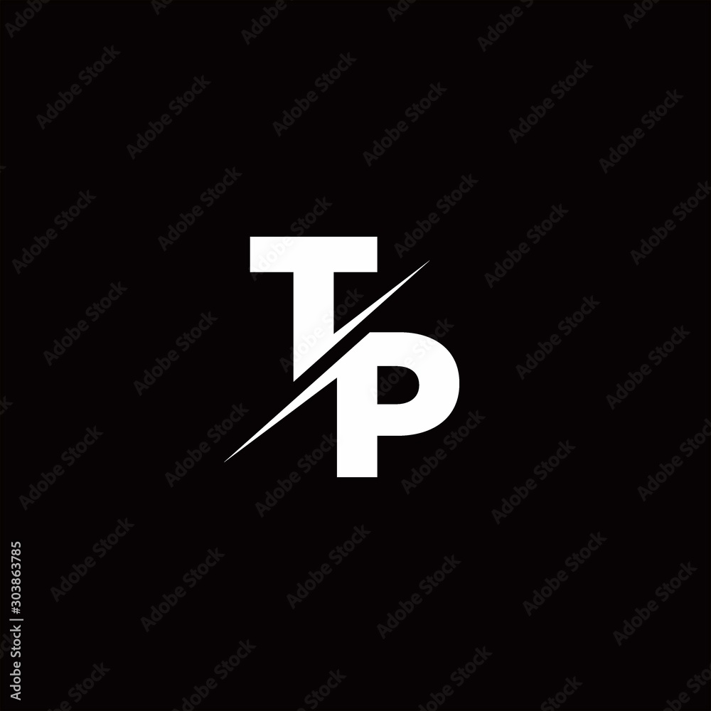 TP Logo Letter Monogram Slash with Modern logo designs template TP Logo Letter Monogram Slash with Modern logo designs template