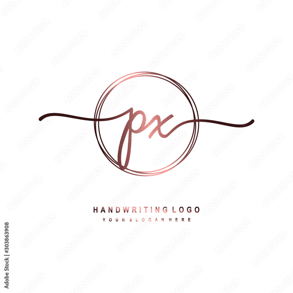 PX Initial handwriting logo design with circle lines dark pink gradation color. handwritten logo for fashion, beauty, team, wedding, luxury logo PX Initial handwriting logo design with circle lines dark pink gradation color. handwritten logo for fashion, beauty, team, wedding, luxury logo