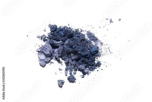 Blue eye shadow powder, isolated