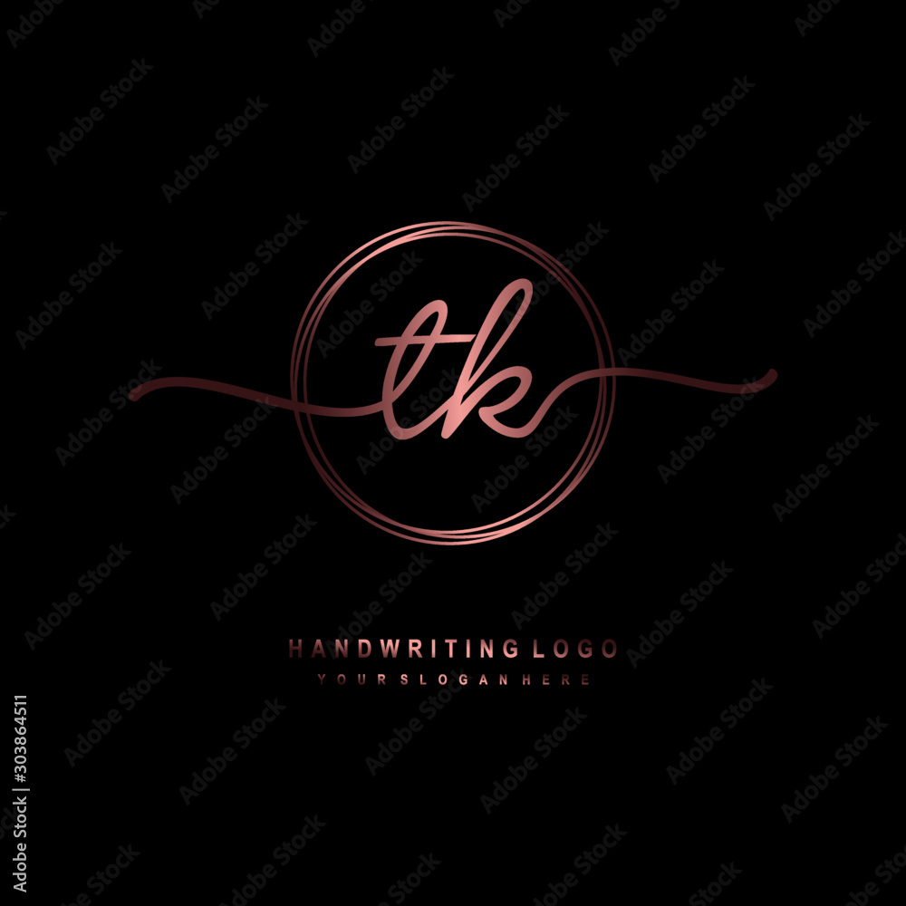 TK Initial handwriting logo design with circle lines dark pink gradation color. handwritten logo for fashion, beauty, team, wedding, luxury logo TK Initial handwriting logo design with circle lines dark pink gradation color. handwritten logo for fashion, beauty, team, wedding, luxury logo