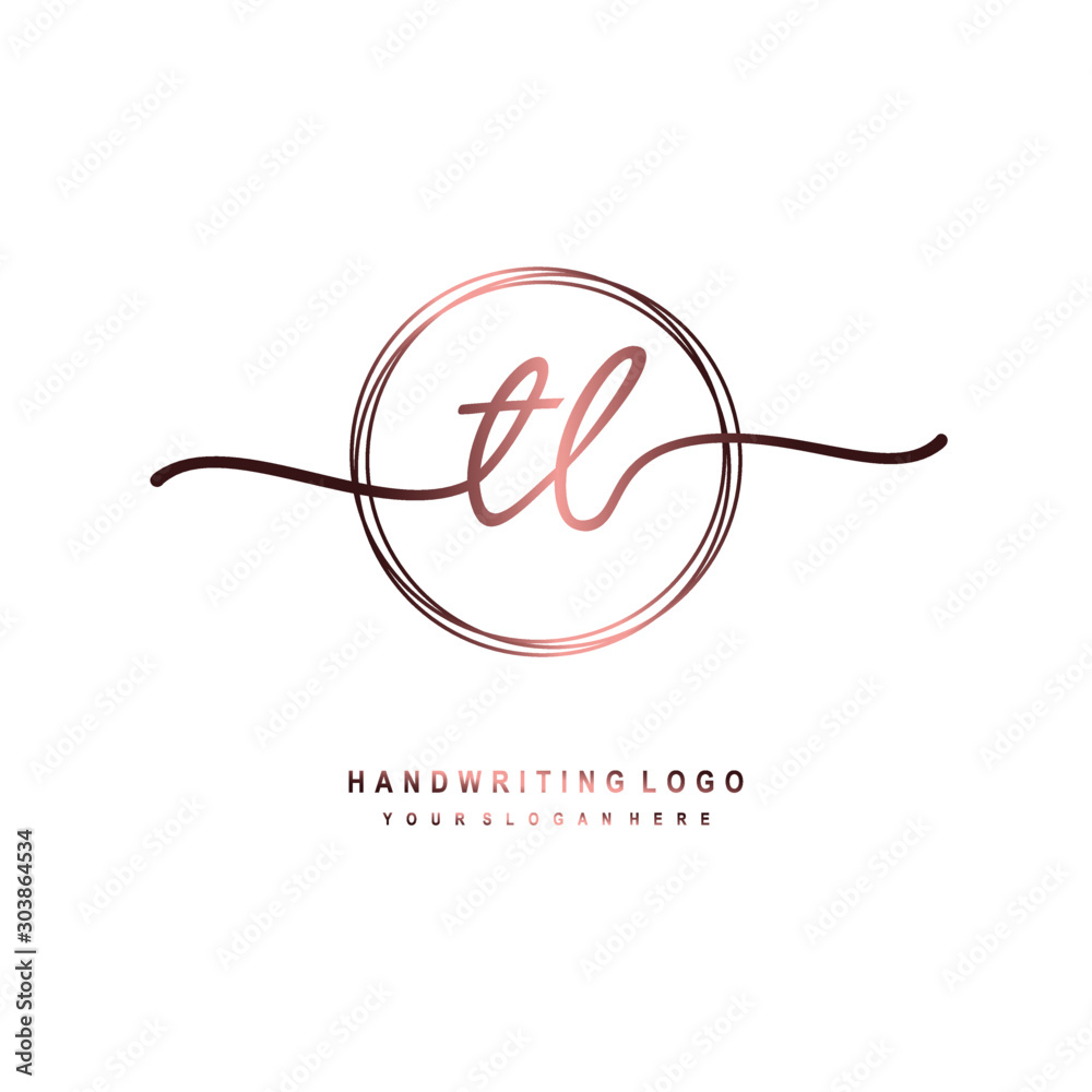 TL Initial handwriting logo design with circle lines dark pink gradation color. handwritten logo for fashion, beauty, team, wedding, luxury logo TL Initial handwriting logo design with circle lines dark pink gradation color. handwritten logo for fashion, beauty, team, wedding, luxury logo