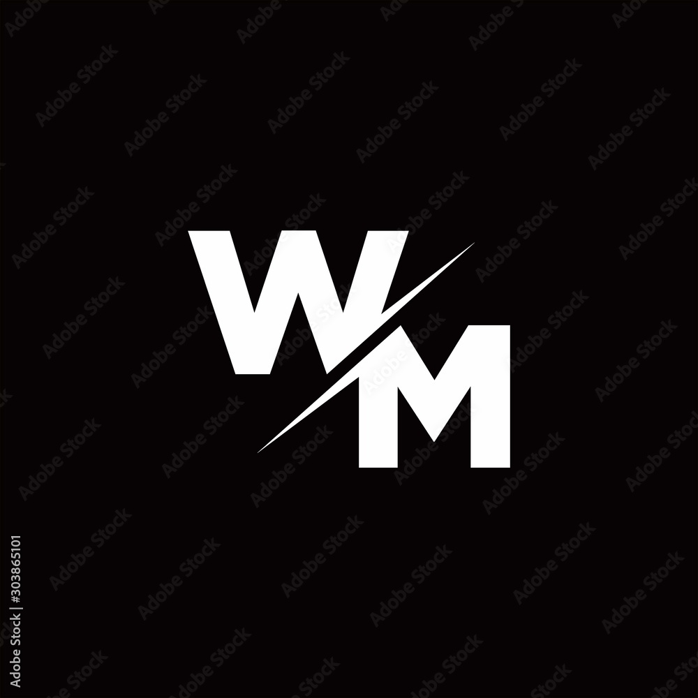 WN Logo Letter Monogram Slash with Modern logo designs template WN Logo Letter Monogram Slash with Modern logo designs template