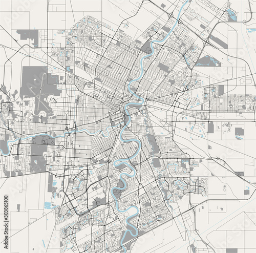 map of the city of Winnipeg, Canada