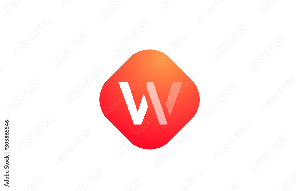 letter W alphabet icon logo shape for business company design letter W alphabet icon logo shape for business company design