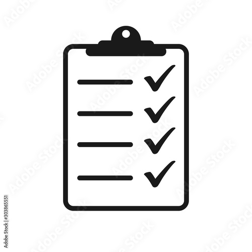 Icon clipboard checklist vector icon