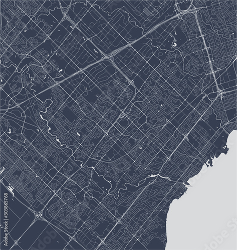 map of the city of Mississauga, Canada photo