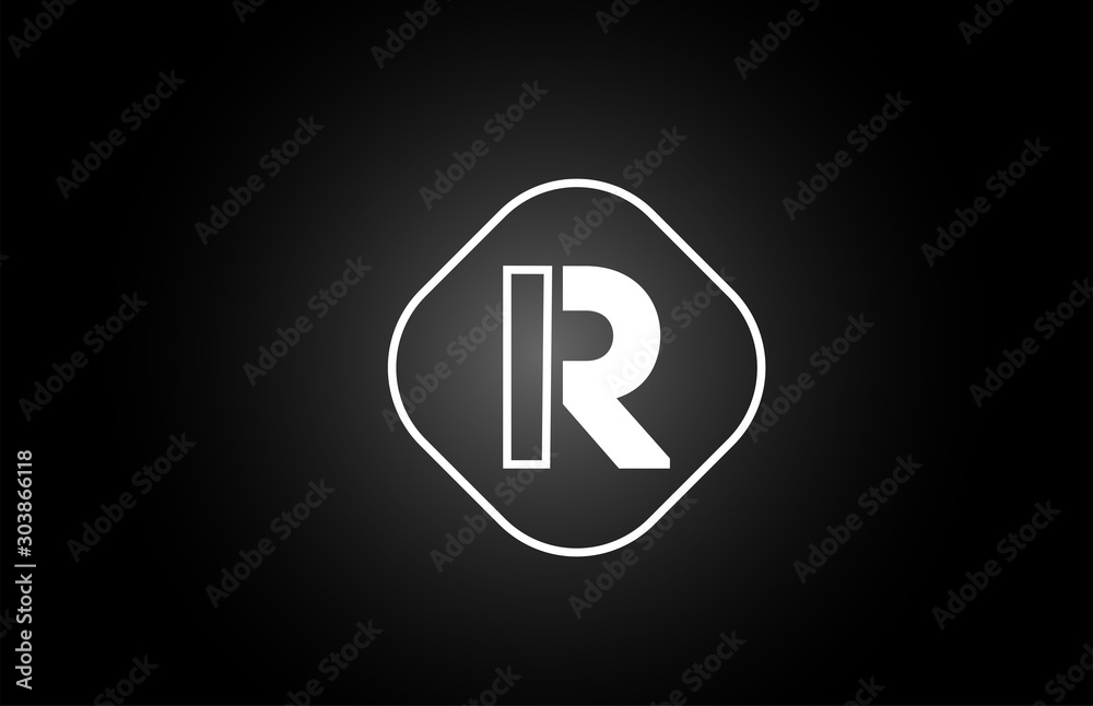 R alphabet letter icon logo shape for business company design R alphabet letter icon logo shape for business company design