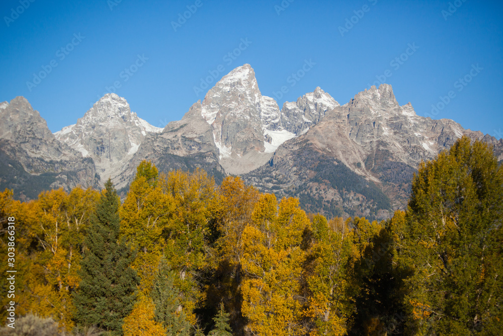 Teton Mountains in the Fall of the year